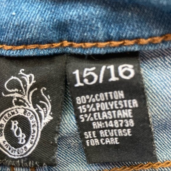 NWT High Waisted Distressed Cut Out Jeans Size 15/16 - Picture 3 of 7